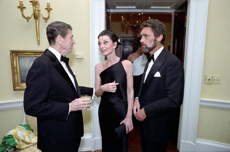 Audrey Hepburn et Ronald Reagan