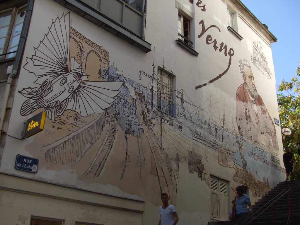 Fresque Jules Verne, Rue de l'Échelle (Nantes)