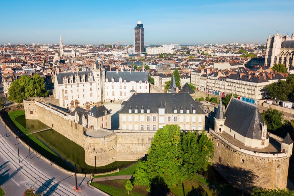 Une vue aérienne de la ville de Rouen, France.
