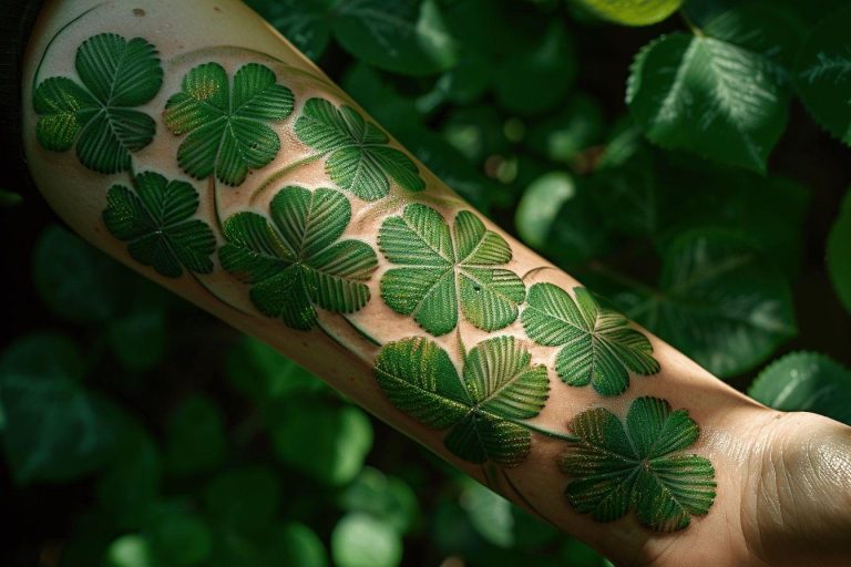 Tatouage trèfle à quatre feuilles : signification et symbolique de