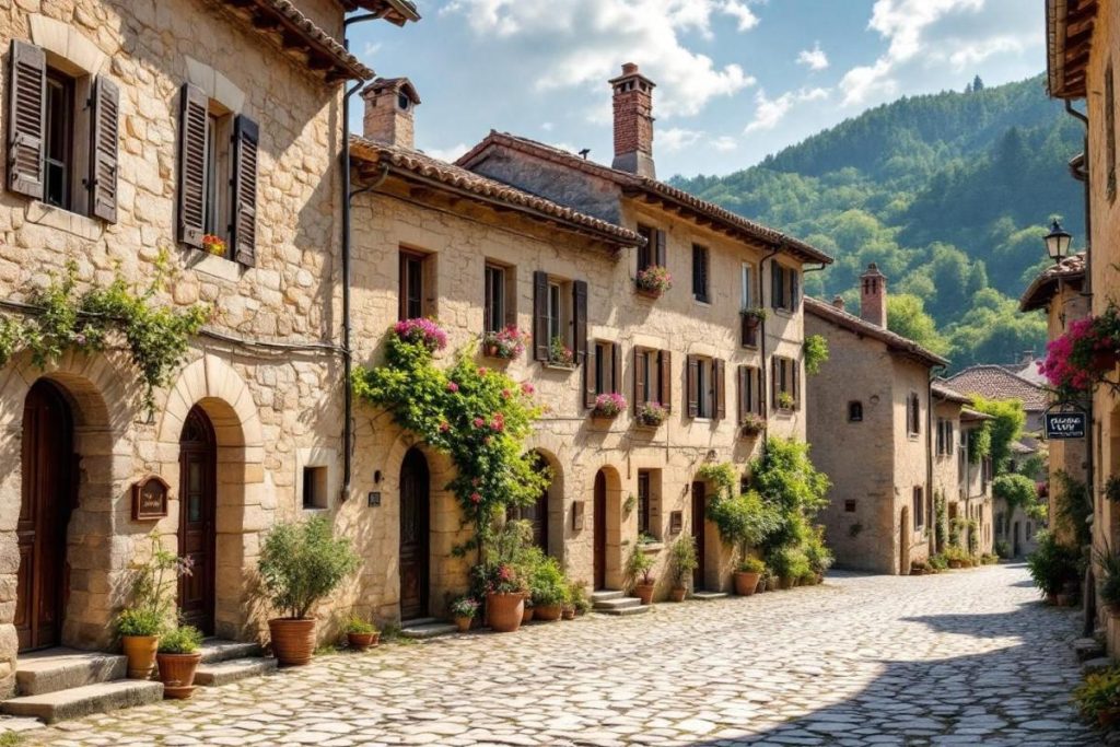 Cette petite cité médiévale de l’Aveyron semble tout droit sortie d’un film historique