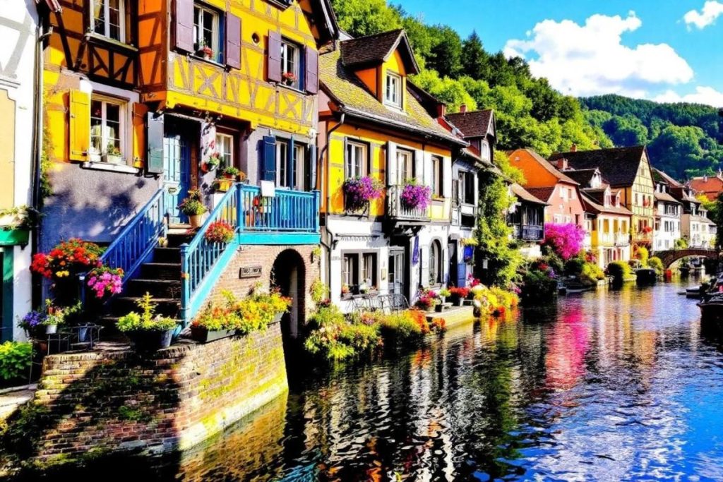 Traversée par des canaux paisibles et bordée de maisons fleuries, cette ville d’Alsace est surnommée la "petite Venise rhénane"