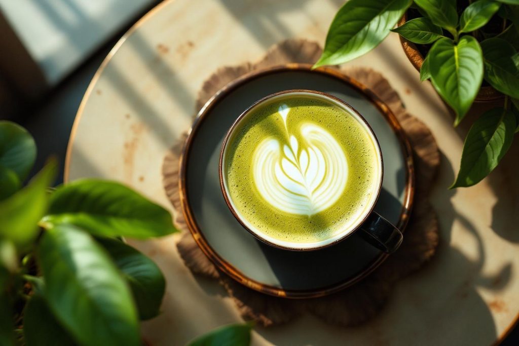Tout sur le matcha latte : origine, bienfaits et recettes pour préparer cette boisson à base de thé vert