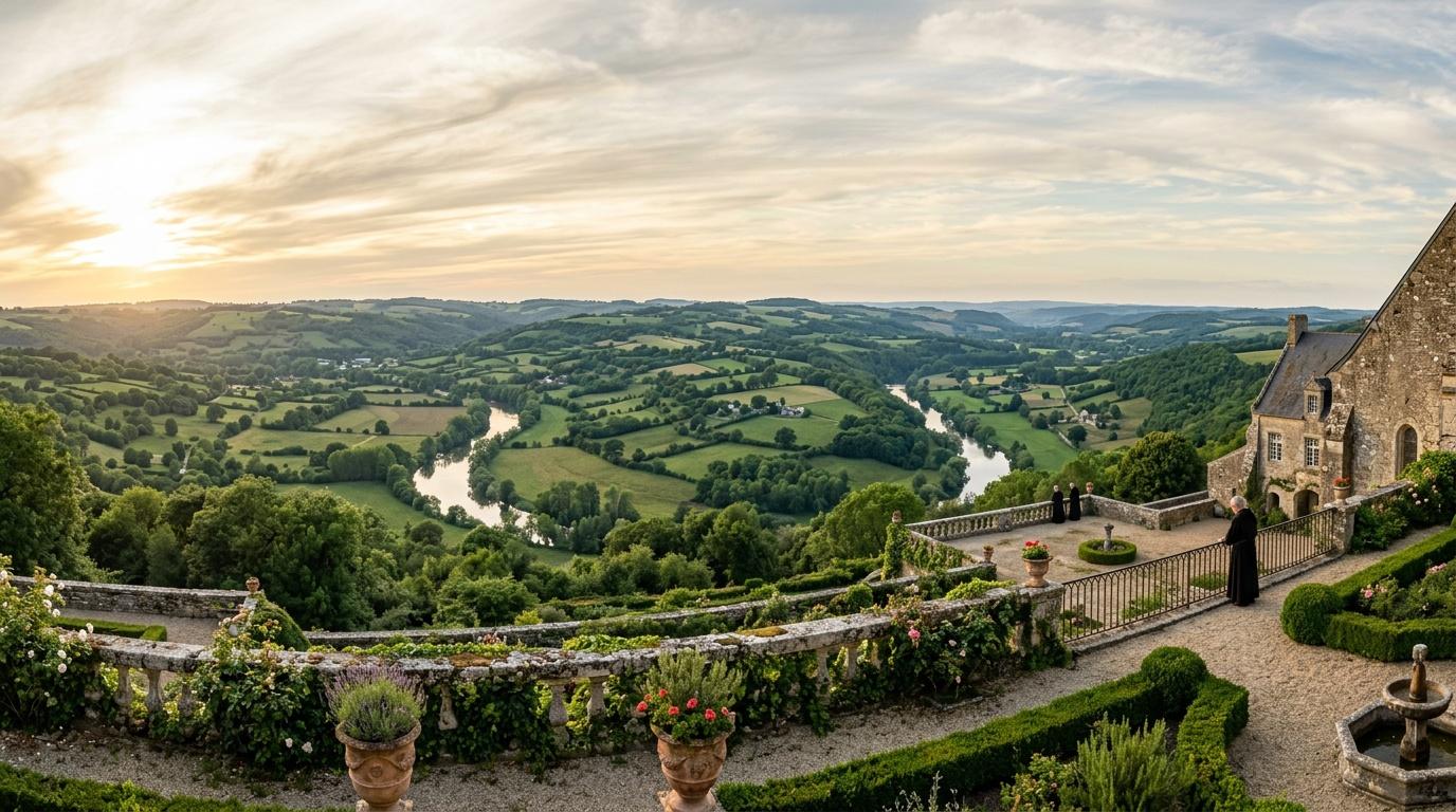 Moins connue que le Mont-Saint-Michel, cette abbaye perchée offre une vue spectaculaire