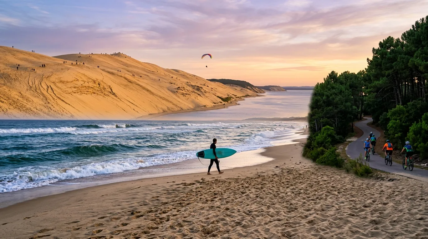 Dunes immenses et océan à perte de vue : cette plage de Gironde offre un paysage à couper le souffle