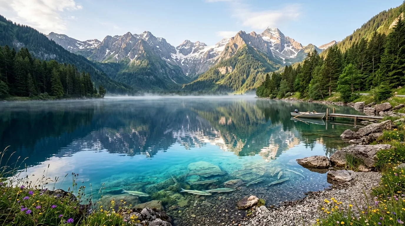 Eau translucide et nature préservée : ce lac alpin ressemble à un fjord norvégien