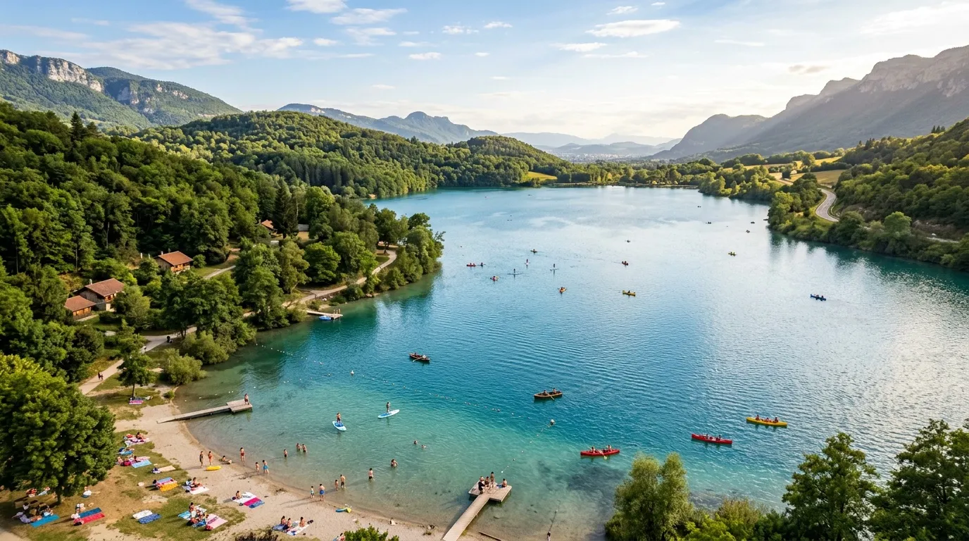 Un lagon aux portes de Lyon : ce lac aux eaux turquoise est idéal pour se rafraîchir l’été