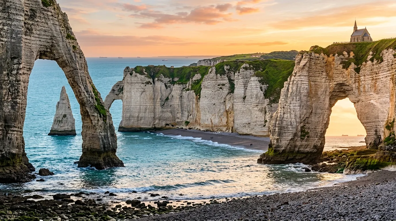 Falaise blanche et mer azur : cette plage de Normandie dévoile un paysage digne d'un tableau