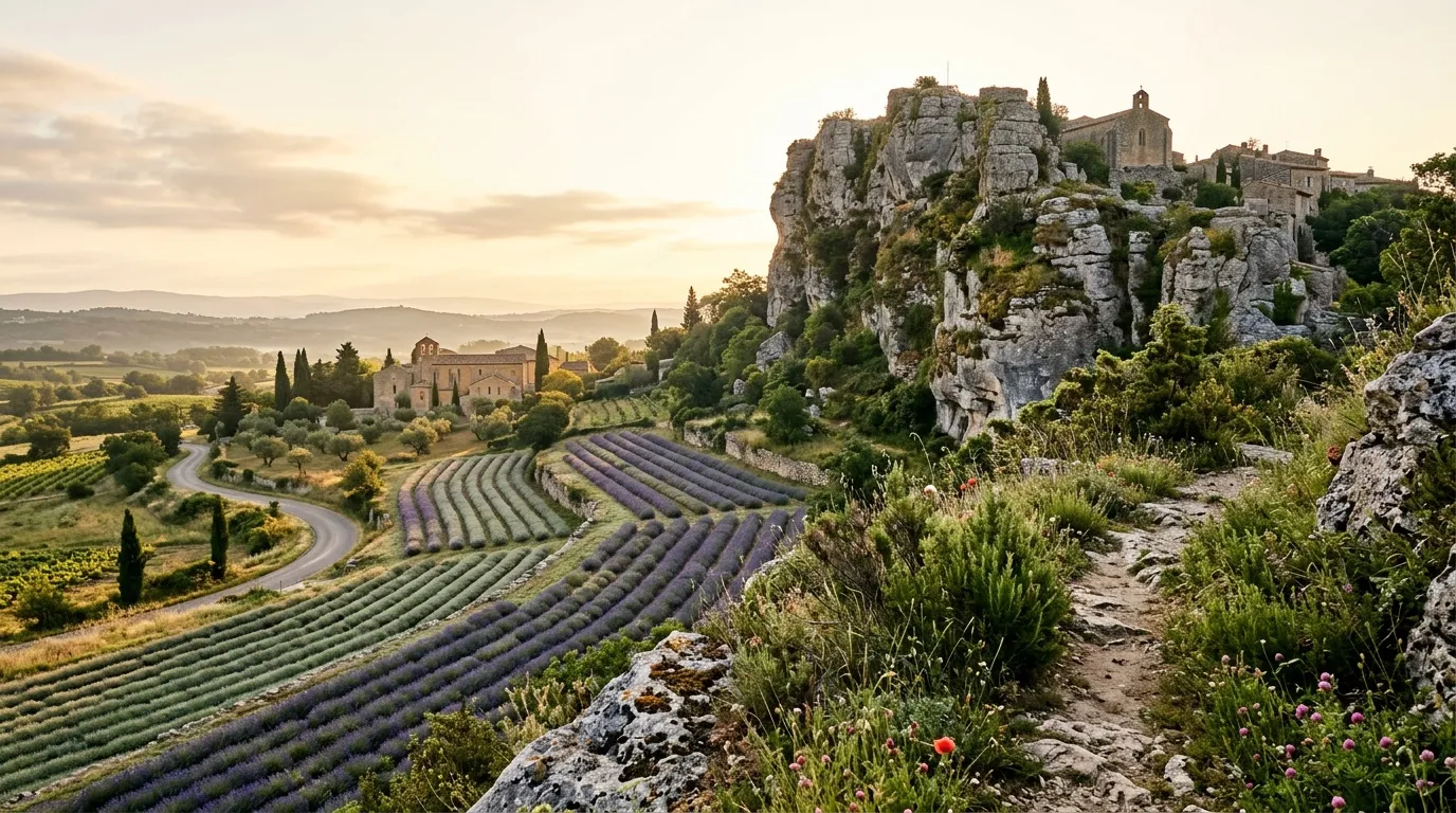 Ce village du Luberon domine un paysage de lavande parmi les plus célèbres de Provence