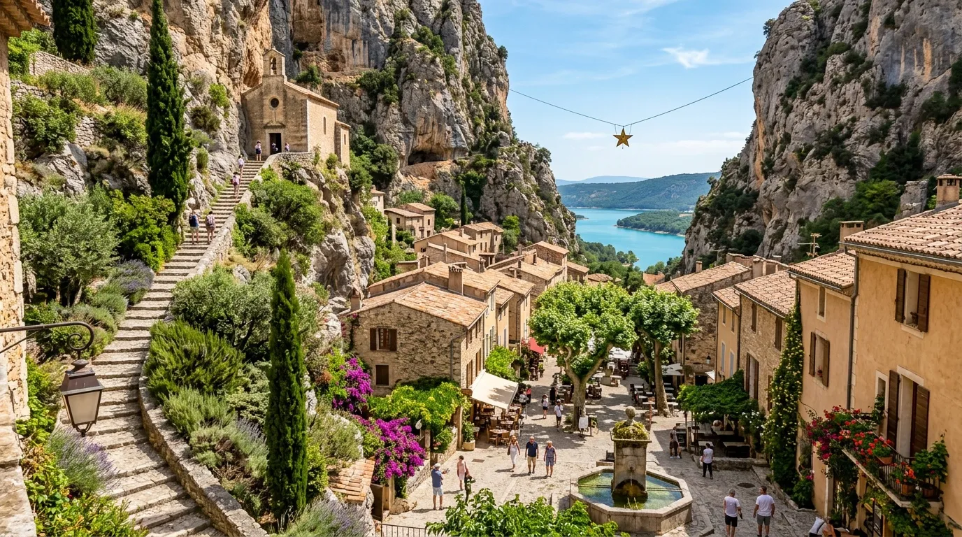 À 1h30 de Marseille, ce village perché abrite l’un des panoramas les plus spectaculaires de Provence
