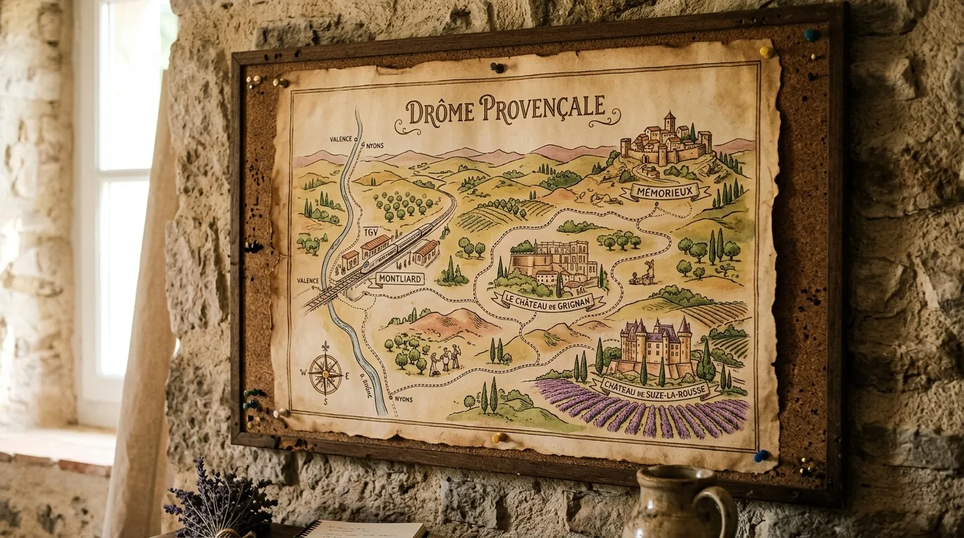 À moins d'1h de Valence, ce village perché domine l'un des plus beaux paysages de la Drôme