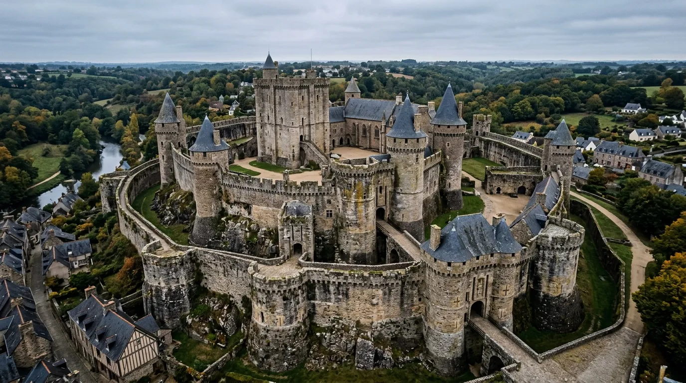 À 1h de Rennes, cette cité bretonne abrite l'un des châteaux médiévaux les plus impressionnants de la région