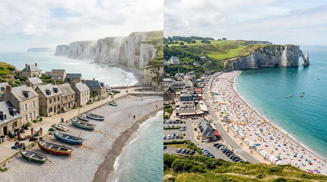 Moins touristique qu'Étretat, ce village normand séduit avec ses falaises et sa plage de galets