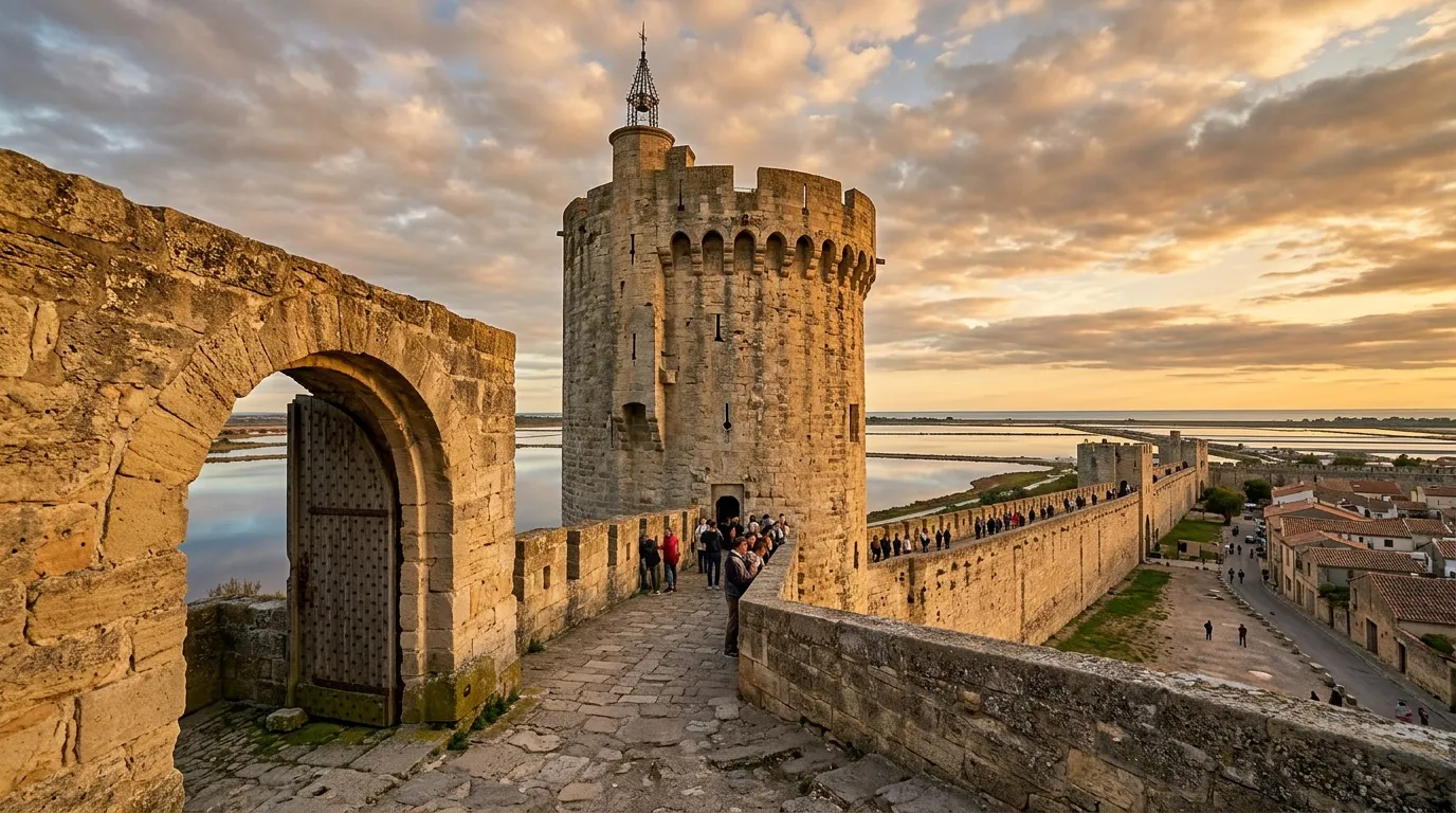 Cette ville fortifiée semble tout droit sortie d'un film médiéval