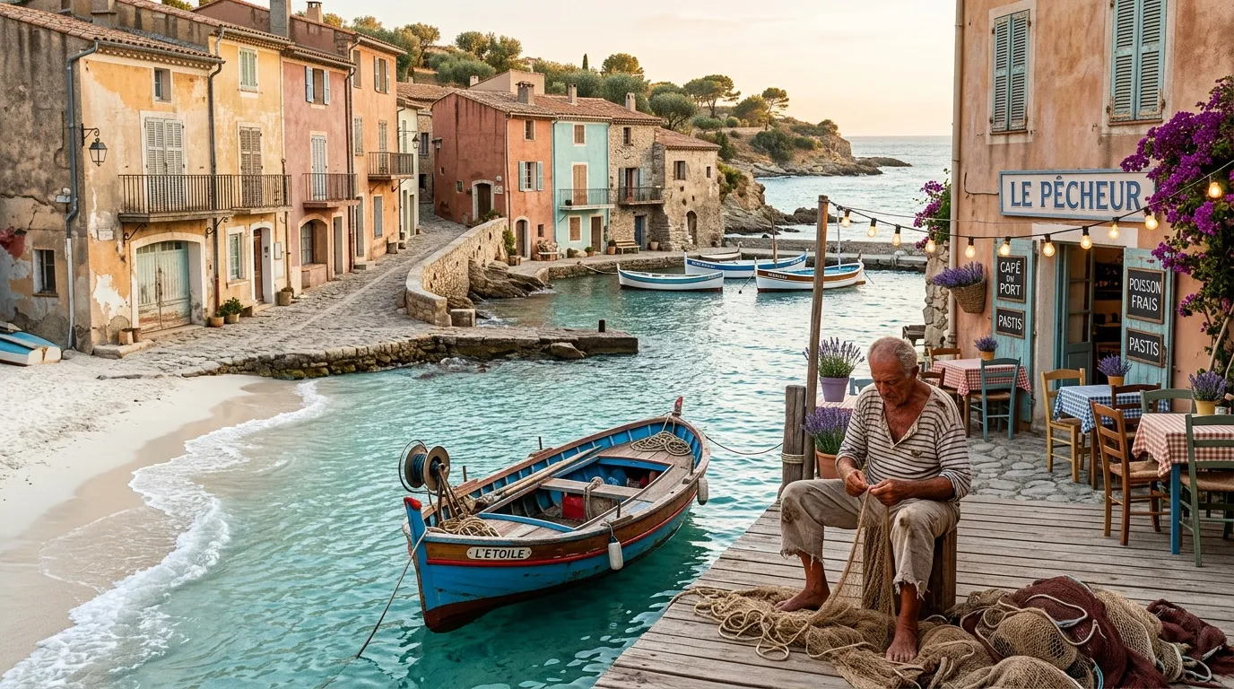 Moins fréquenté que Cassis, ce port provençal charme avec ses façades colorées et son ambiance paisible