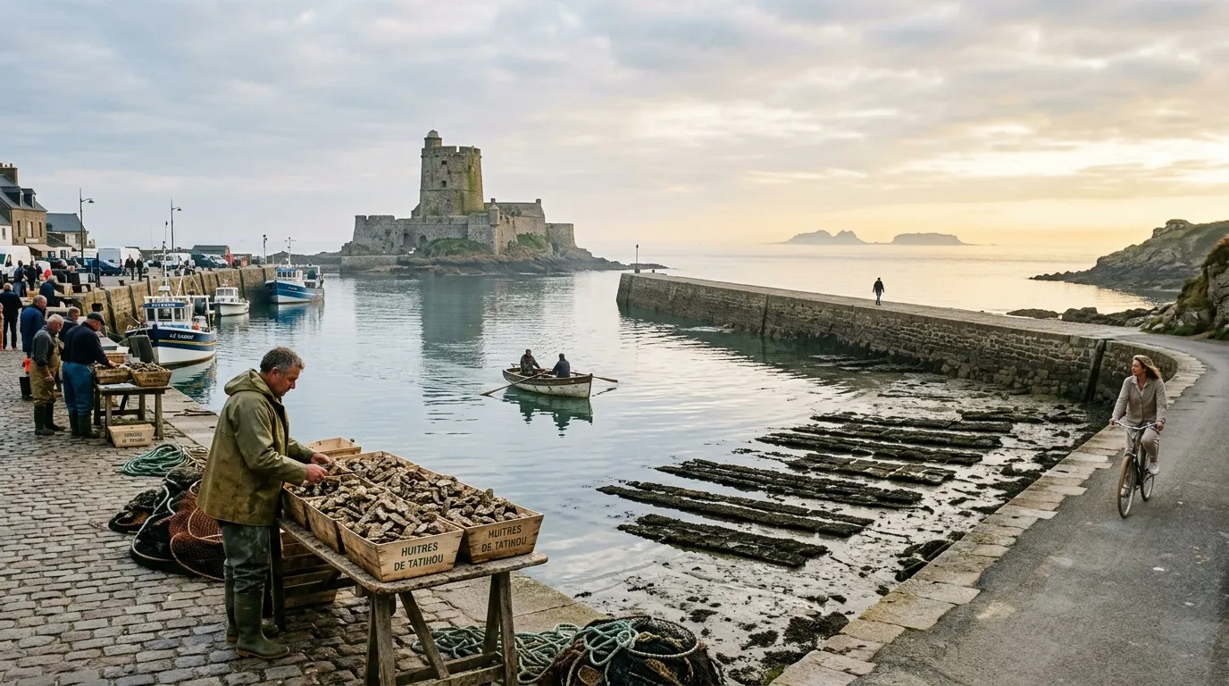À l'écart des grands itinéraires touristiques, ce port normand est une parenthèse de calme face à la mer
