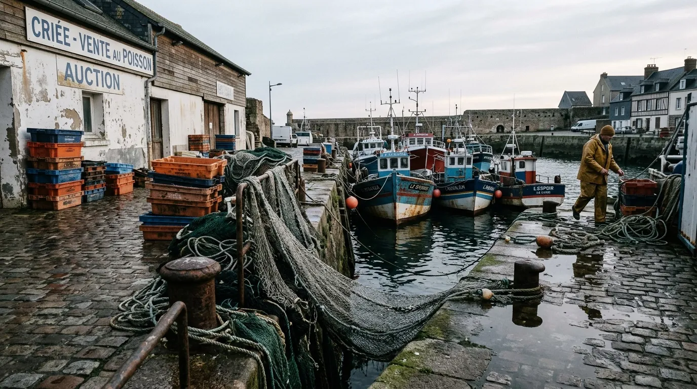 Plus paisible que Honfleur, ce port normand séduit avec ses quais historiques et ses bateaux de pêche