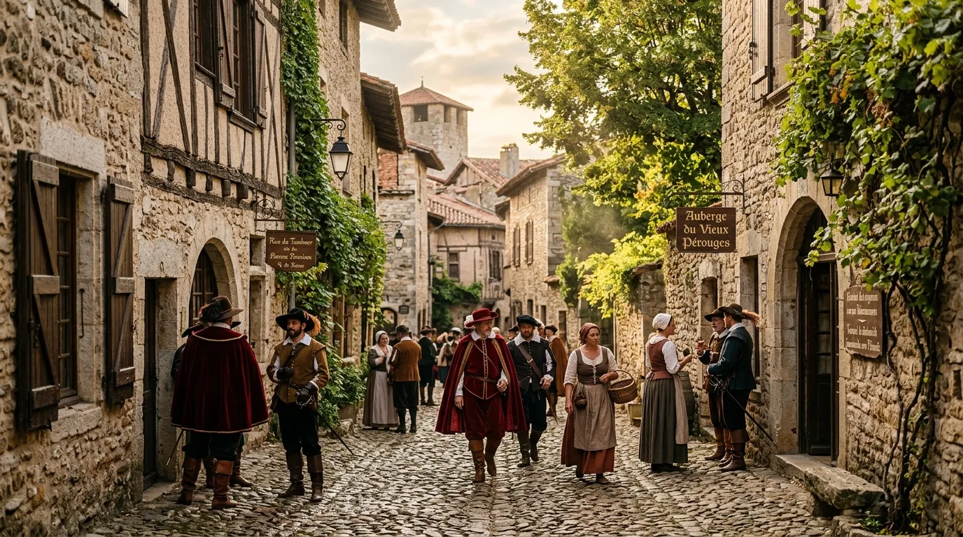 À moins d'une heure de Lyon, ce village médiéval semble figé au XVe siècle