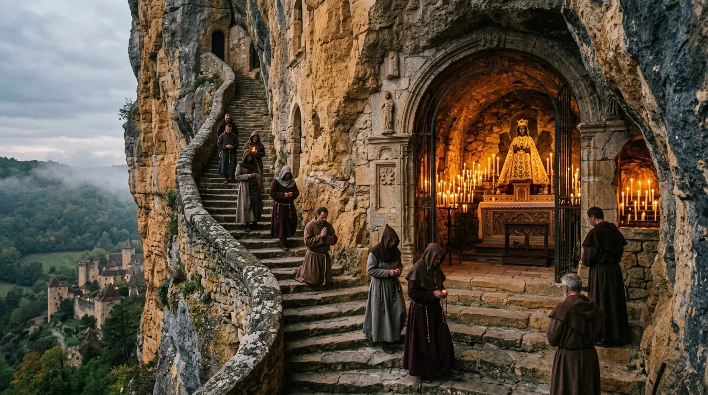 Construit dans la roche, ce village troglodytique est une merveille médiévale parmi les plus étonnantes de France