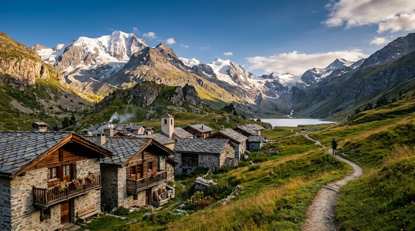 Cette route mène à un village presque oublié où les montagnes semblent couper le reste du monde
