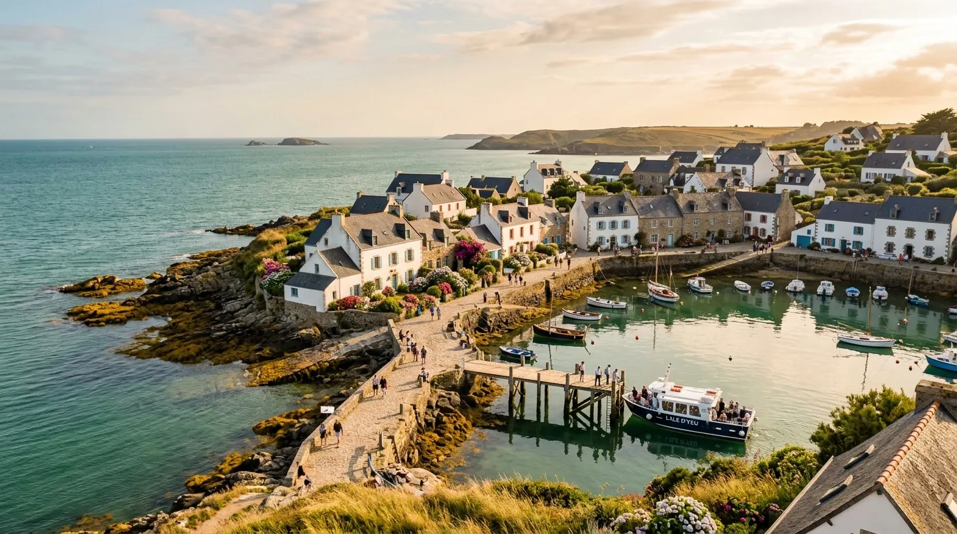 Inutile de partir en Grèce : cette île bretonne dévoile des maisons blanches et des ruelles pleines de charme
