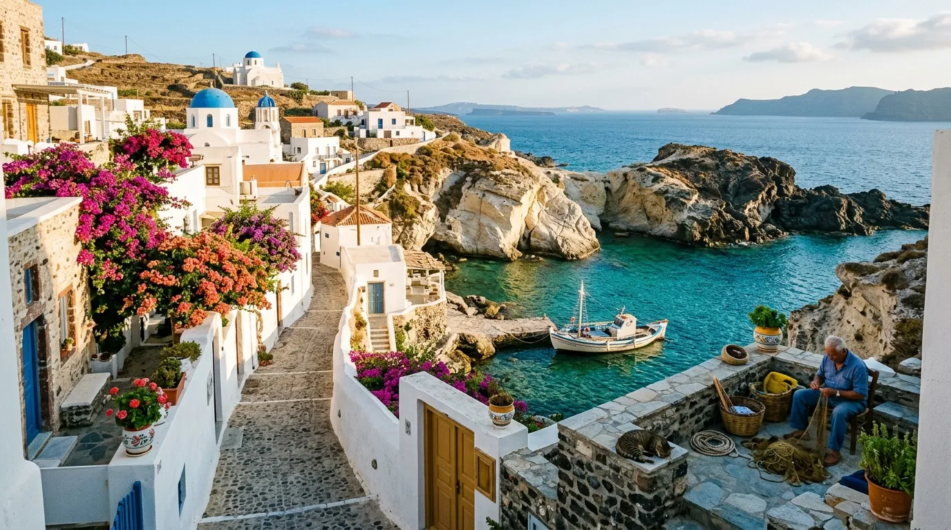 Cette île vendéenne fait penser aux Cyclades avec ses maisons blanches et ses volets bleus