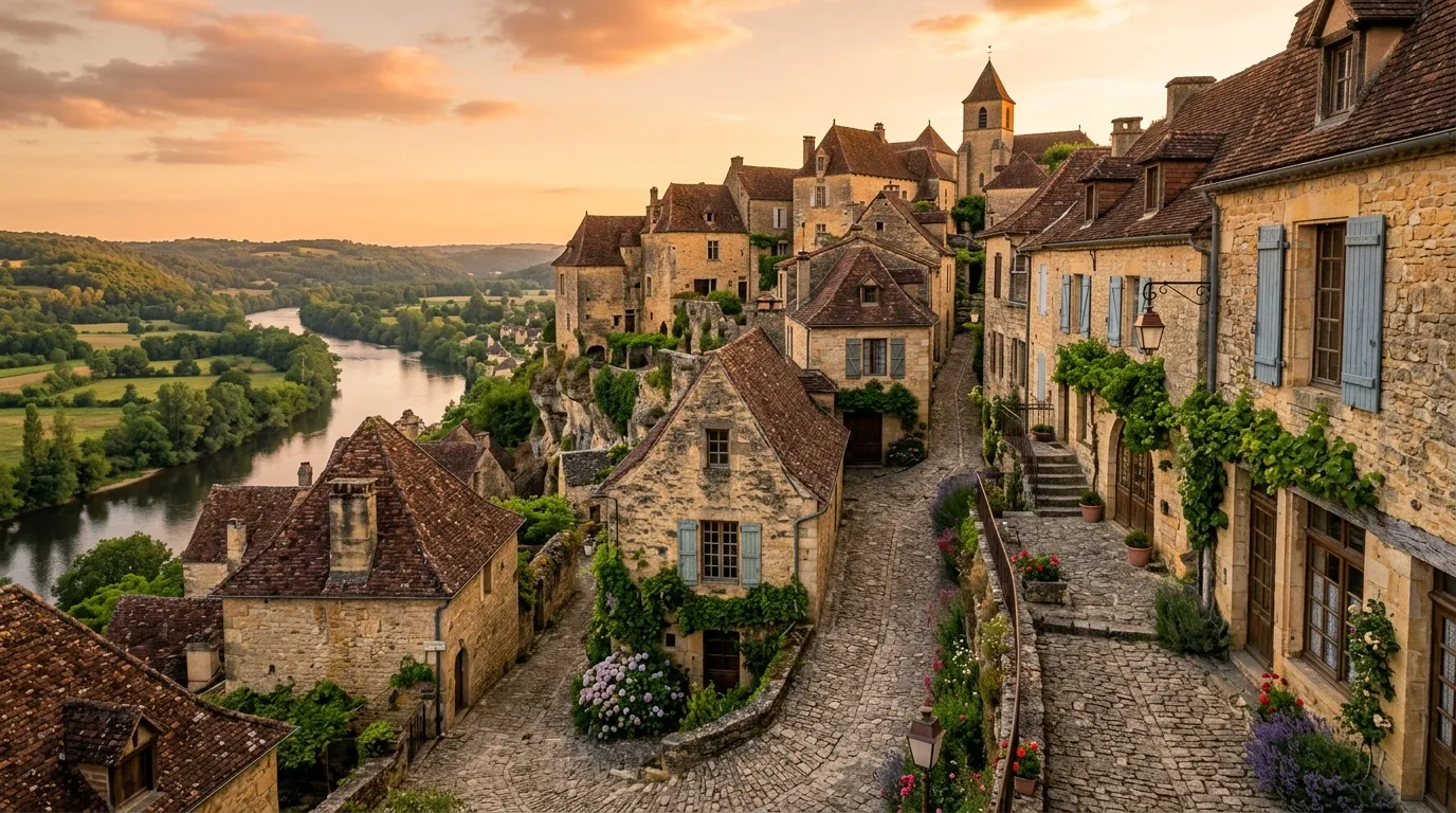 La « Perle du Périgord » : ce village médiéval au bord de la Dordogne semble figé dans le temps
