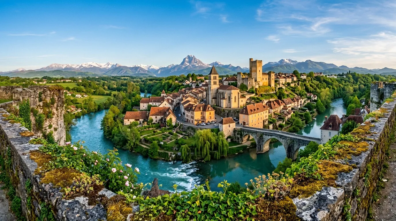 À 1h de Pau, ce village béarnais domine l'une des plus belles vallées des Pyrénées