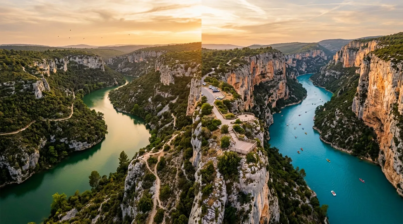 Moins fréquenté que les Gorges du Verdon, ce canyon du Sud offre une nature spectaculaire et des eaux émeraude