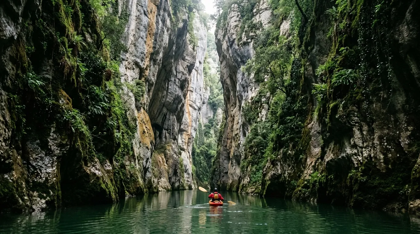 Avec ses falaises calcaires, sa rivière émeraude et ses plages secrètes, ce canyon du Sud rivalise avec les plus beaux paysages d'Europe