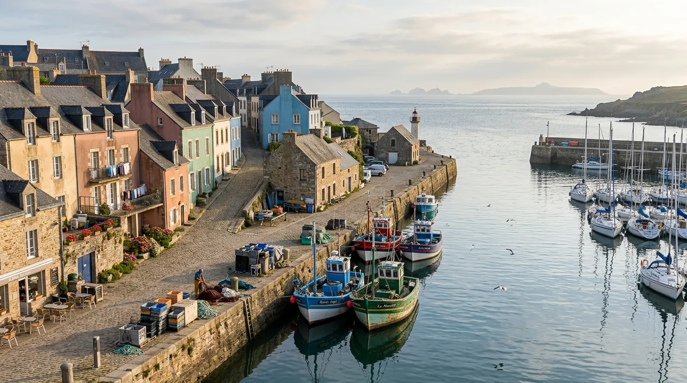 Avec ses façades colorées et son petit port, ce village breton rappelle les Cinque Terre, sans les foules
