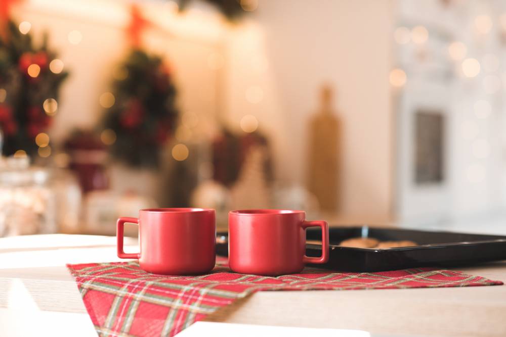 tasses de café à Noël